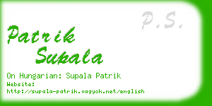 patrik supala business card